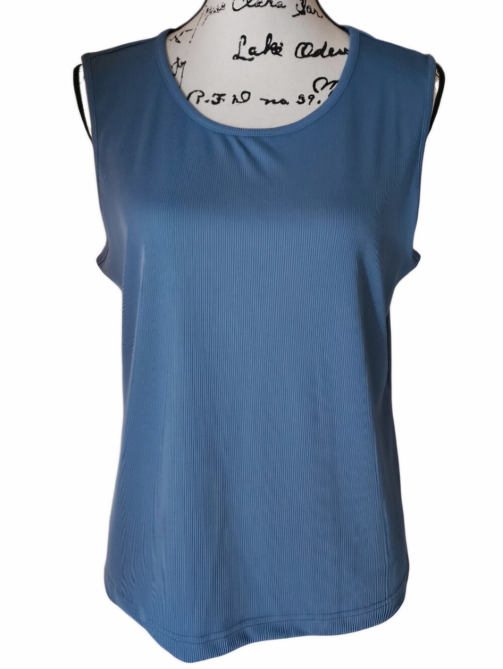 Covington Ribbed Tank Top in Dusty Blue